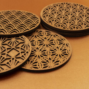 Intra απο ξύλο plywood 3mm-4mm πάχος Art Decò Coasters 2 για Δίασταση 30x20 cm INTRAFABR-101090023 - Image 4