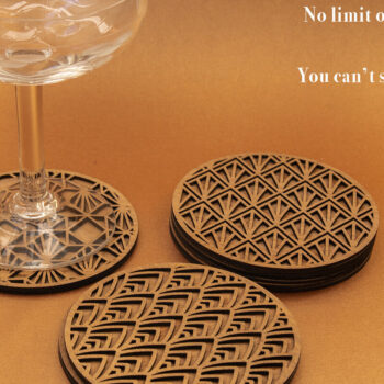 Intra απο ξύλο plywood 3mm-4mm πάχος Art Decò Coasters 2 για Δίασταση 30x20 cm INTRAFABR-101090023 - Image 5