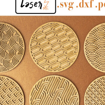 Intra απο ξύλο plywood 3mm-4mm πάχος Art Decò Coasters για κόφτη λέιζερ Δίασταση 30x20 cm INTRAFABR-58305580 - Image 1
