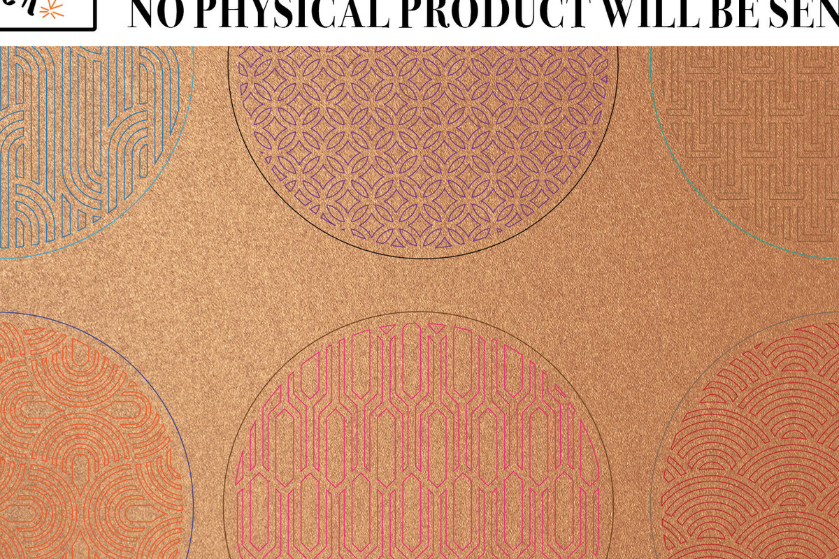 Intra απο ξύλο plywood 3mm-4mm πάχος Art Decò Coasters για κόφτη λέιζερ Δίασταση 30x20 cm INTRAFABR-58305580 - Image 2