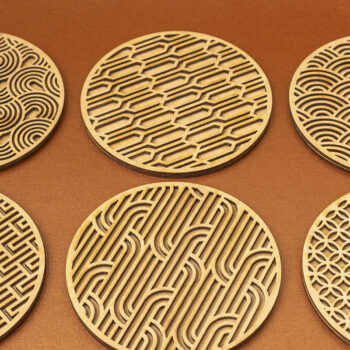 Intra απο ξύλο plywood 3mm-4mm πάχος Art Decò Coasters για κόφτη λέιζερ Δίασταση 30x20 cm INTRAFABR-58305580 - Image 3