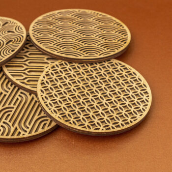 Intra απο ξύλο plywood 3mm-4mm πάχος Art Decò Coasters για κόφτη λέιζερ Δίασταση 30x20 cm INTRAFABR-58305580 - Image 4