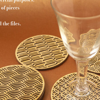 Intra απο ξύλο plywood 3mm-4mm πάχος Art Decò Coasters για κόφτη λέιζερ Δίασταση 30x20 cm INTRAFABR-58305580 - Image 5