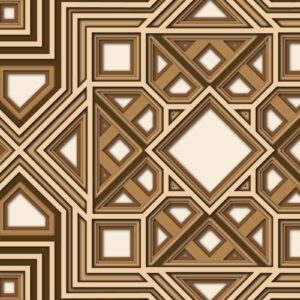 Intra απο ξύλο plywood 3mm-4mm πάχος Γρίλια Art Deco, Wall Art 3D Δίασταση 40x40 cm INTRAFABR-16761618