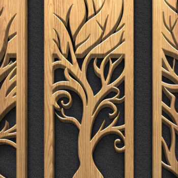 Intra απο ξύλο plywood 3mm-4mm πάχος Καλλιτεχνικά πάνελ κοπής δέντρων & λουλουδιών με λέιζερ Δίασταση 3600x5400 cm INTRAFABR-122443663 - Image 4