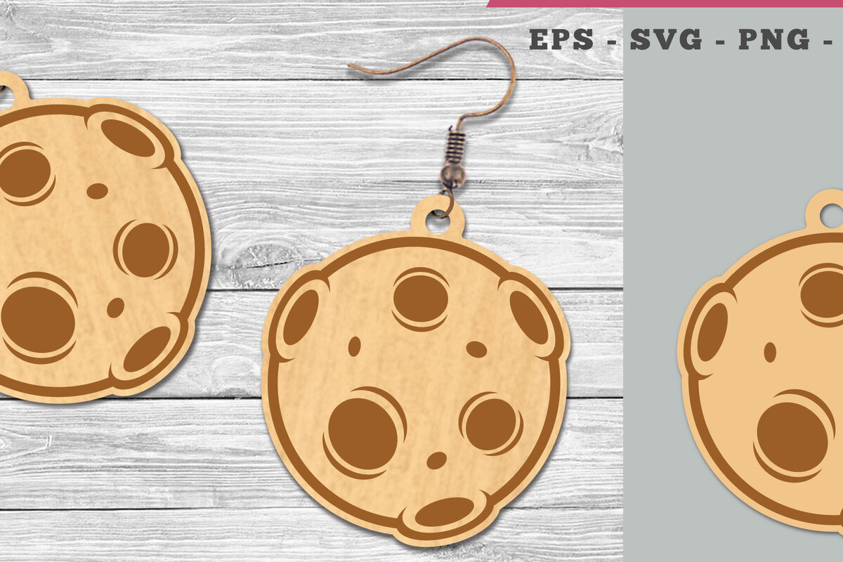 Intra απο ξύλο plywood 3mm-4mm πάχος Σκουλαρίκια με λέιζερ AsteroPlanet Δίασταση 3x3 cm INTRAFABR-106400771