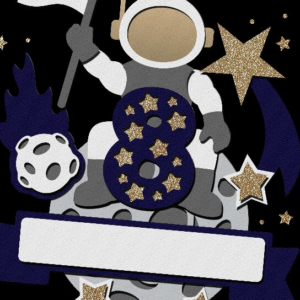Intra απο ξύλο plywood 3mm-4mm πάχος Astronaut Cake Topper 3D Δίασταση 15×15 cm INTRAFABR-115318636