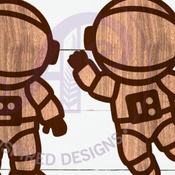 Intra απο ξύλο plywood 3mm-4mm πάχος Astronaut Περίγραμμα Σχέδια Κοπή δύο στρώσεων Δίασταση 14x14 cm INTRAFABR-117507055 - Image 2