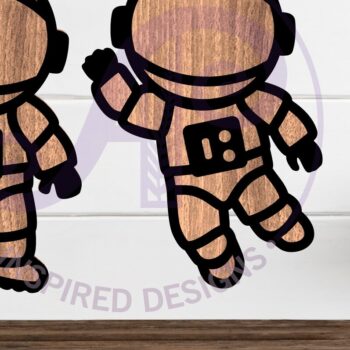 Intra απο ξύλο plywood 3mm-4mm πάχος Astronaut Περίγραμμα Σχέδια Κοπή δύο στρώσεων Δίασταση 14x14 cm INTRAFABR-117507055 - Image 3