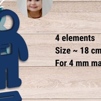 Intra απο ξύλο plywood 3mm-4mm πάχος Astronaut Photo Frame for Δίασταση 20x30 cm INTRAFABR-84227889 - Image 2