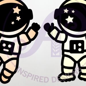 Intra απο ξύλο plywood 3mm-4mm πάχος Αστροναύτης με Star κράνος Σχέδια Δύο Δίασταση 14x14 cm INTRAFABR-117506845