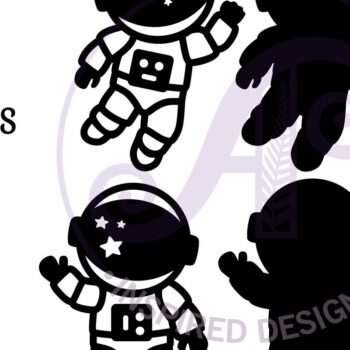 Intra απο ξύλο plywood 3mm-4mm πάχος Αστροναύτης με Star κράνος Σχέδια Δύο Δίασταση 14x14 cm INTRAFABR-117506845 - Image 4