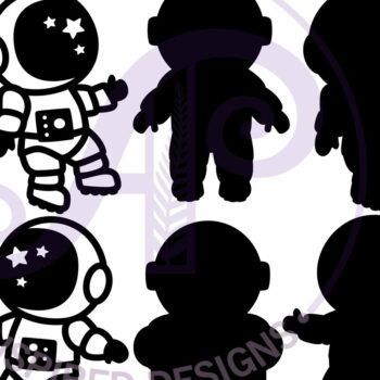 Intra απο ξύλο plywood 3mm-4mm πάχος Αστροναύτης με σχέδια κράνους αστεριών Δίασταση 14x14 cm INTRAFABR-117506879 - Image 4