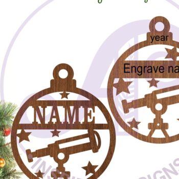 Intra απο ξύλο plywood 3mm-4mm πάχος Χριστουγεννιάτικο Στολίδι Αστρονομίας  Δίασταση 3x3 cm INTRAFABR-109114935 - Image 2