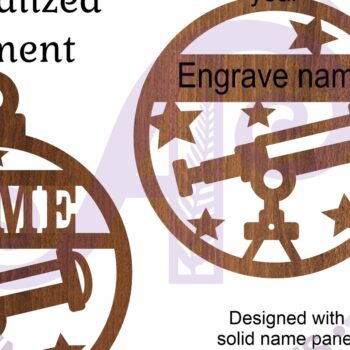 Intra απο ξύλο plywood 3mm-4mm πάχος Χριστουγεννιάτικο Στολίδι Αστρονομίας  Δίασταση 3x3 cm INTRAFABR-109114935 - Image 3