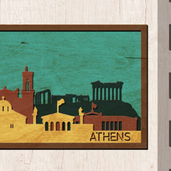 Intra απο ξύλο plywood 3mm-4mm πάχος Athens Skyline , Greece Δίασταση 30x20 cm INTRAFABR-14169199 - Image 1