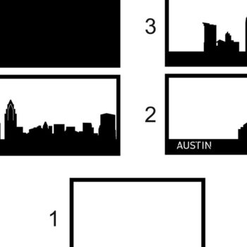 Intra απο ξύλο plywood 3mm-4mm πάχος Austin Skyline  Multi-layer Δίασταση 30x20 cm INTRAFABR-13109266 - Image 1