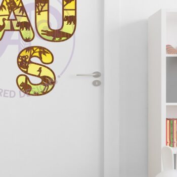 Intra απο ξύλο plywood 3mm-4mm πάχος Σύνολο αλφάβητου γραμμάτων αυστραλιανών ζώων Δίασταση 5x5 cm INTRAFABR-97686021 - Image 3