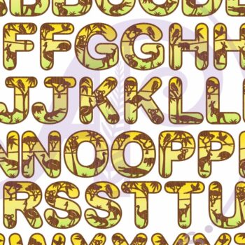 Intra απο ξύλο plywood 3mm-4mm πάχος Σύνολο αλφάβητου γραμμάτων αυστραλιανών ζώων Δίασταση 5x5 cm INTRAFABR-97686021 - Image 4