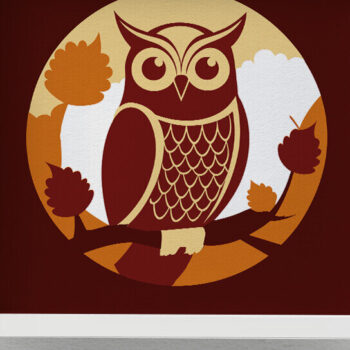 Intra απο ξύλο plywood 3mm-4mm πάχος Φθινοπωρινό , Φθινόπωρο πολλαπλών επιπέδων Δίασταση 25x25 cm INTRAFABR-102420555 - Image 3