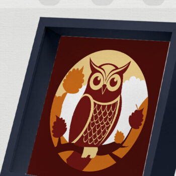 Intra απο ξύλο plywood 3mm-4mm πάχος Φθινοπωρινό , Φθινόπωρο πολλαπλών επιπέδων Δίασταση 25x25 cm INTRAFABR-102420555 - Image 8