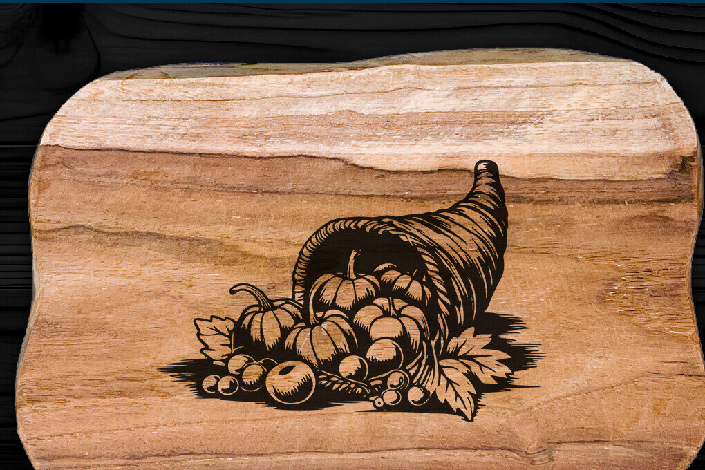 Intra απο ξύλο plywood 3mm-4mm πάχος Autumn Cornucopia Harvest Δίασταση 4x4 cm INTRAFABR-109568528 - Image 3