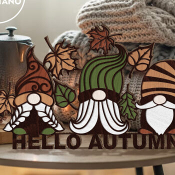 Intra απο ξύλο plywood 3mm-4mm πάχος Φθινοπωρινό GHNOME Διακόσμηση, κοπής με λέιζερ Δίασταση 4x4 cm INTRAFABR-78720298 - Image 6