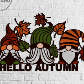 Intra απο ξύλο plywood 3mm-4mm πάχος Φθινοπωρινό GHNOME Διακόσμηση, κοπής με λέιζερ Δίασταση 4x4 cm INTRAFABR-78720298 - Image 10