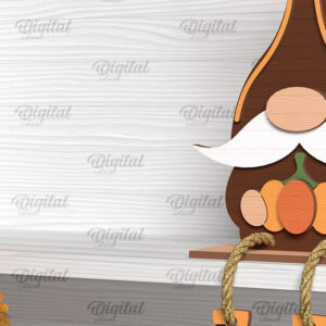 Intra απο ξύλο plywood 3mm-4mm πάχος Φθινοπωρινό Gnome  σχέδιο. Gnome Δίασταση 30x20 cm INTRAFABR-103509139