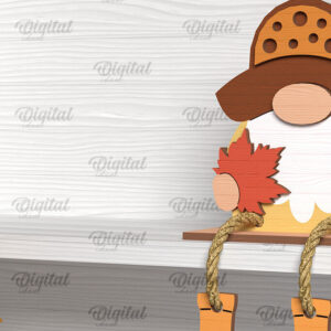 Intra απο ξύλο plywood 3mm-4mm πάχος Φθινοπωρινό Gnome  σχέδιο. Gnome Δίασταση 30x20 cm INTRAFABR-103509165