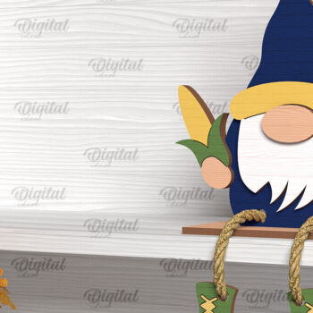 Intra απο ξύλο plywood 3mm-4mm πάχος κοπής με λέιζερ Autumn Gnomes Δίασταση 30x20 cm INTRAFABR-103514992 - Image 8