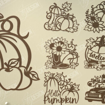 Intra απο ξύλο plywood 3mm-4mm πάχος Φθινοπωρινό κοπής με λέιζερ τοίχου Δίασταση 40x40 cm INTRAFABR-103522098 - Image 1