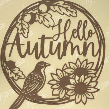 Intra απο ξύλο plywood 3mm-4mm πάχος Φθινοπωρινό κοπής με λέιζερ τοίχου Δίασταση 40x40 cm INTRAFABR-103522098 - Image 10