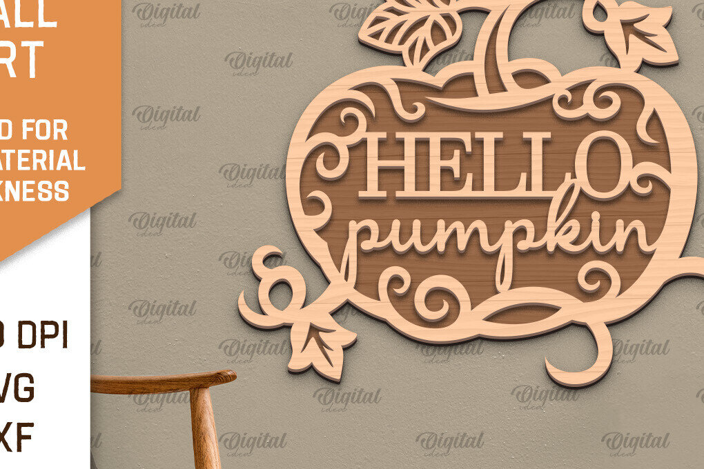 Intra απο ξύλο plywood 3mm-4mm πάχος Σχέδιο κοπής με λέιζερ τέχνης τοίχου φθινοπώρου Δίασταση 40x40 cm INTRAFABR-101753979