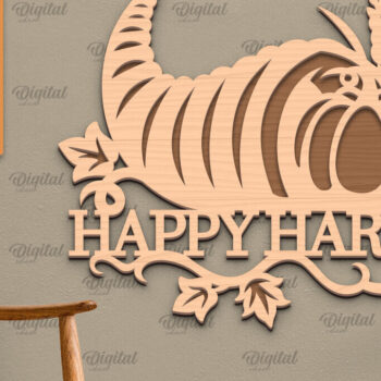 Intra απο ξύλο plywood 3mm-4mm πάχος Σχέδιο κοπής με λέιζερ τέχνης τοίχου φθινοπώρου Δίασταση 40x40 cm INTRAFABR-101753876 - Image 1