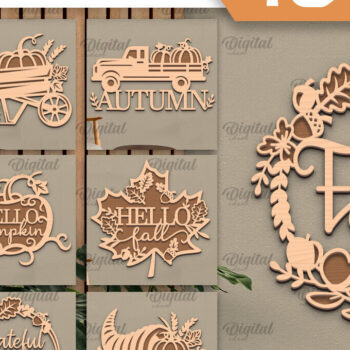 Intra απο ξύλο plywood 3mm-4mm πάχος κοπής με λέιζερ Arts για το φθινόπωρο Δίασταση 40x40 cm INTRAFABR-101755339 - Image 1