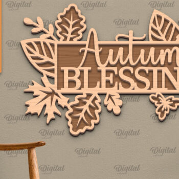 Intra απο ξύλο plywood 3mm-4mm πάχος κοπής με λέιζερ Arts για το φθινόπωρο Δίασταση 40x40 cm INTRAFABR-101755339 - Image 3