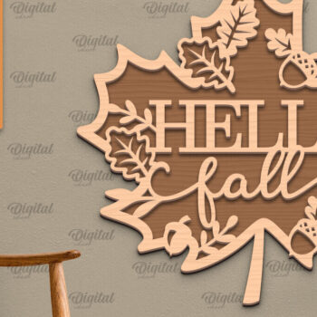 Intra απο ξύλο plywood 3mm-4mm πάχος κοπής με λέιζερ Arts για το φθινόπωρο Δίασταση 40x40 cm INTRAFABR-101755339 - Image 5