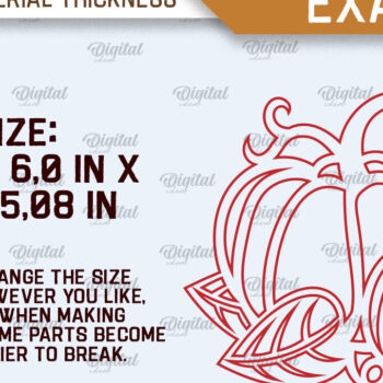 Intra απο ξύλο plywood 3mm-4mm πάχος Φθινοπωρινό Διακόσμηση Τοίχων Δέσμη κοπής με λέιζερ Δίασταση 30x20 cm INTRAFABR-101682504 - Image 2