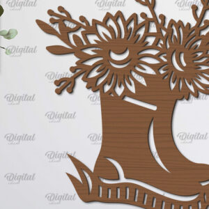 Intra απο ξύλο plywood 3mm-4mm πάχος Φθινοπωρινή διακόσμηση τοίχου με λέιζερ. Φθινοπωρινό Δίασταση 30x20 cm INTRAFABR-101606714
