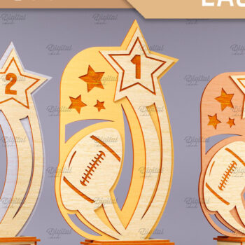 Intra απο ξύλο plywood 3mm-4mm πάχος Award Cut . Wood Trophy Δίασταση 30x20 cm INTRAFABR-83372152 - Image 4