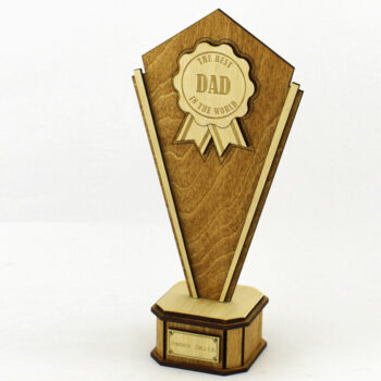 Intra απο ξύλο plywood 3mm-4mm πάχος Τρόπαιο Βραβείου. κοπής με λέιζερ. Δίασταση 15x15 cm INTRAFABR-82471219 - Image 1