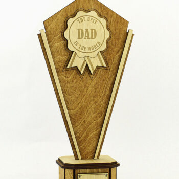 Intra απο ξύλο plywood 3mm-4mm πάχος Τρόπαιο Βραβείου. κοπής με λέιζερ. Δίασταση 15x15 cm INTRAFABR-82471219 - Image 2