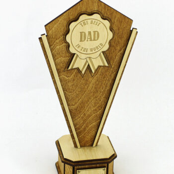 Intra απο ξύλο plywood 3mm-4mm πάχος Τρόπαιο Βραβείου. κοπής με λέιζερ. Δίασταση 15x15 cm INTRAFABR-82471219 - Image 3