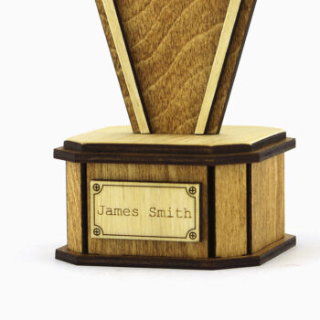 Intra απο ξύλο plywood 3mm-4mm πάχος Τρόπαιο Βραβείου. κοπής με λέιζερ. Δίασταση 15x15 cm INTRAFABR-82471219 - Image 4