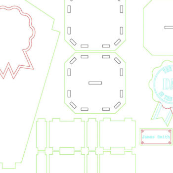 Intra απο ξύλο plywood 3mm-4mm πάχος Τρόπαιο Βραβείου. κοπής με λέιζερ. Δίασταση 15x15 cm INTRAFABR-82471219 - Image 8
