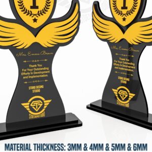 Intra απο ξύλο plywood 3mm-4mm πάχος Award Trophy κοπής με λέιζερ Δίασταση 15x15 cm INTRAFABR-119476533