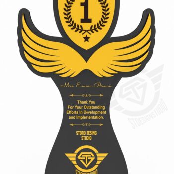 Intra απο ξύλο plywood 3mm-4mm πάχος Award Trophy κοπής με λέιζερ Δίασταση 15x15 cm INTRAFABR-119476533 - Image 3