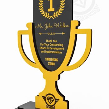 Intra απο ξύλο plywood 3mm-4mm πάχος Award Trophy κοπής με λέιζερ Δίασταση 9x1 cm INTRAFABR-119476537 - Image 2