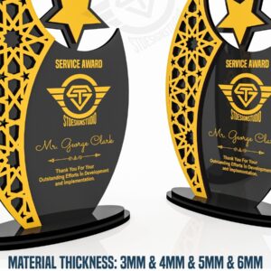 Intra απο ξύλο plywood 3mm-4mm πάχος Award Trophy κοπής με λέιζερ Δίασταση 9x1 cm INTRAFABR-119476540